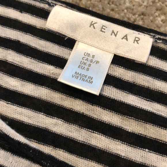 Black and white stripped top Size S - Picture 3 of 4